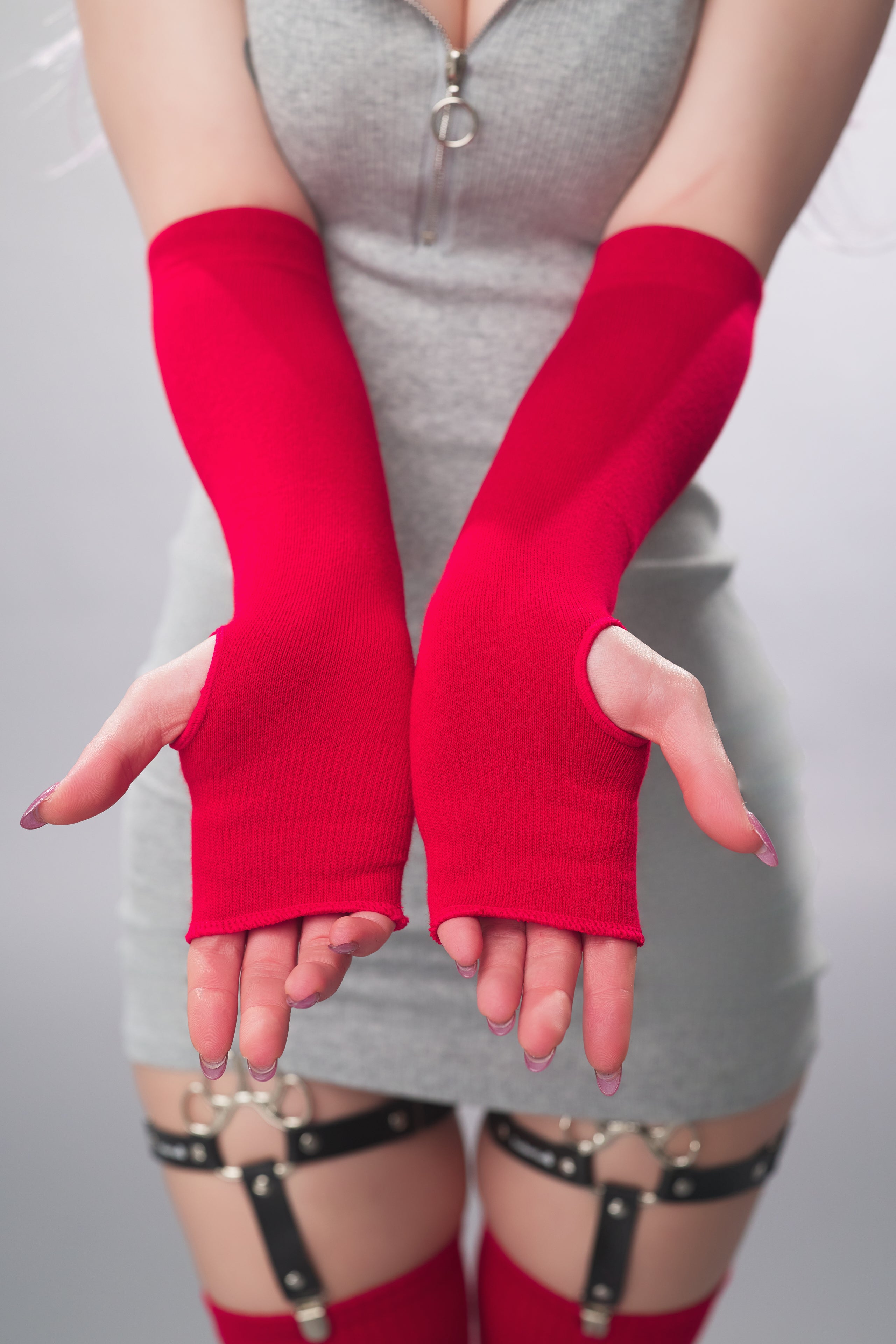 "Just Plain" ToeBeanies Red Mittens