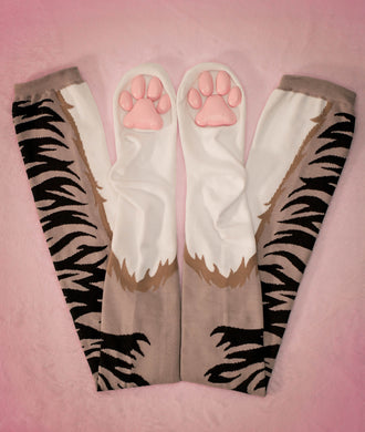 Cheap Cat Paw Socks For Women Girls Kawaii 3D Cat Claw Toe Beanies Cute  Gift Pawpads Cosplay Cat Paw Pad Thigh High Socks