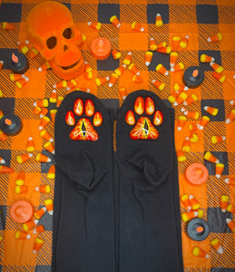 "All Seeing Eye" ToeBeanies Black Thigh-High Socks