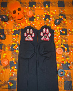 1 of 1 "NoBlinkies” ToeBeanies Black Thigh-High Socks