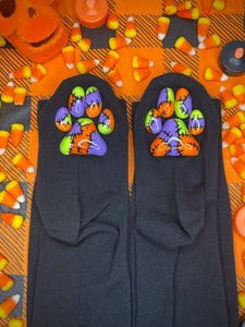 "FrankenBeanies" ToeBeanies Black Thigh-High Socks
