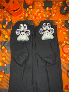 "Boo!Beanies" ToeBeanies Black Thigh-High Socks