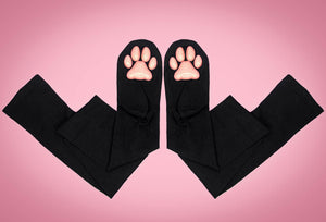 ToeBeanies Black Thigh-High Socks