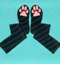 Load image into Gallery viewer, PREORDER Pink ToeBeanies on Solid Black Socks