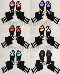 PREORDER CUSTOM Color on Black Socks with Bands