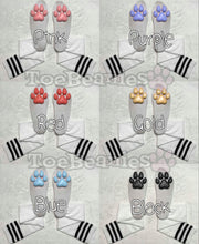 Load image into Gallery viewer, PREORDER CUSTOM Color on White Socks with Bands
